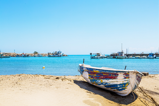 A boat on a beach