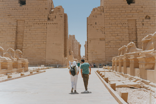 A couple at Karnak Temple in Luxor