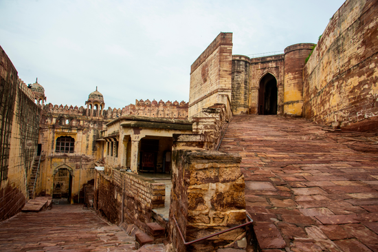exterior view of the 15th century mehrangarh fort
