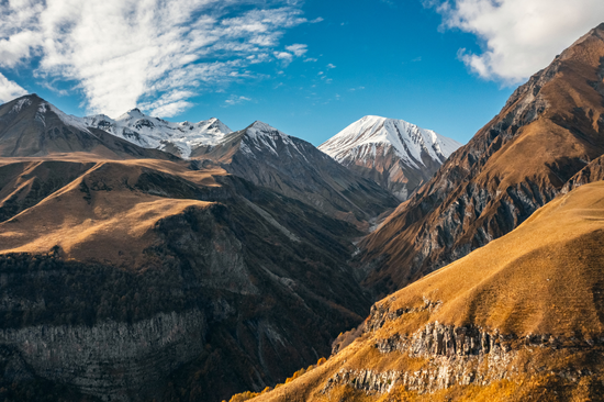 mountain landscape in georgia in autumn 