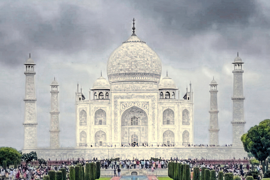 taj mahal white marble mausoleum 