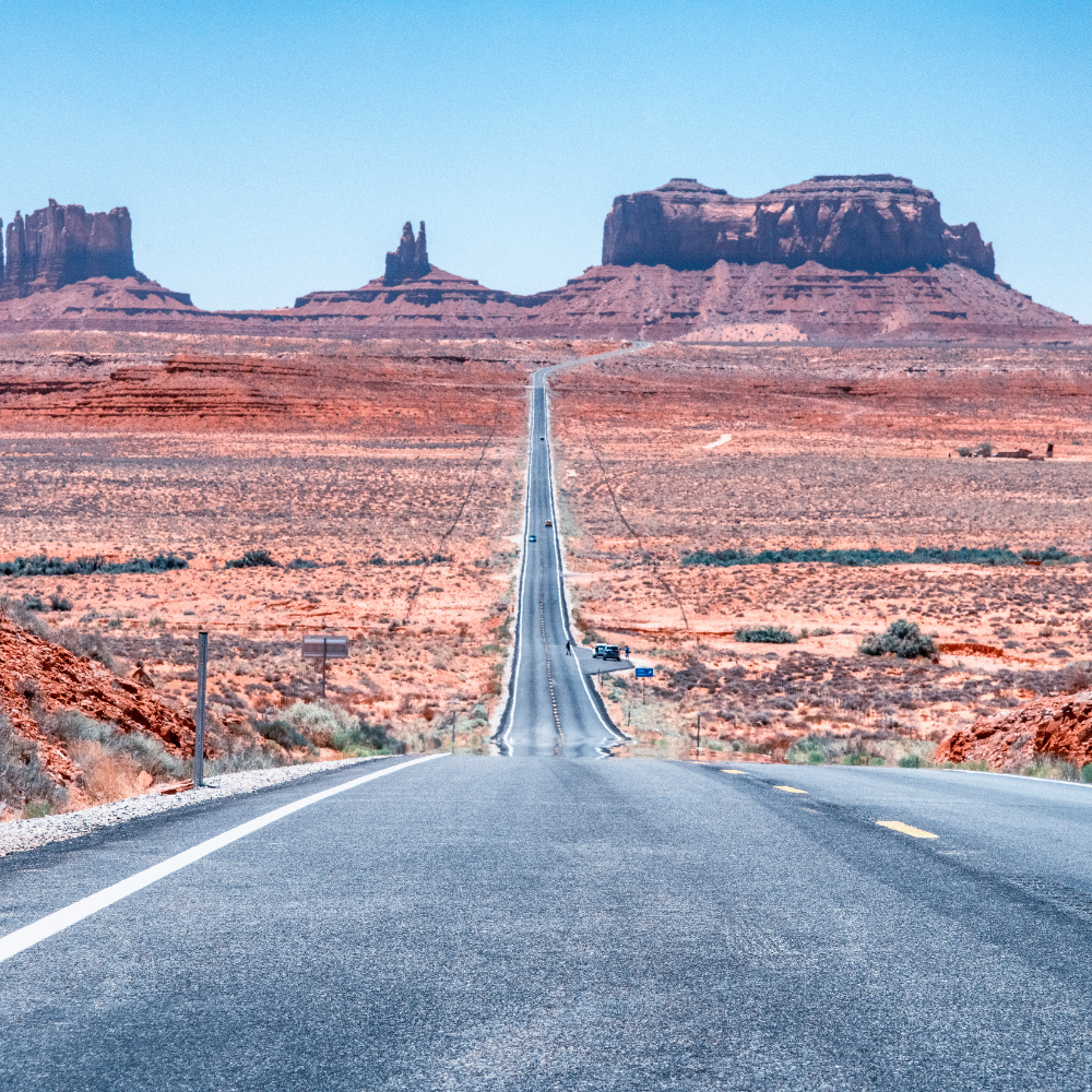 A mountain view as seen on Route 66 USA